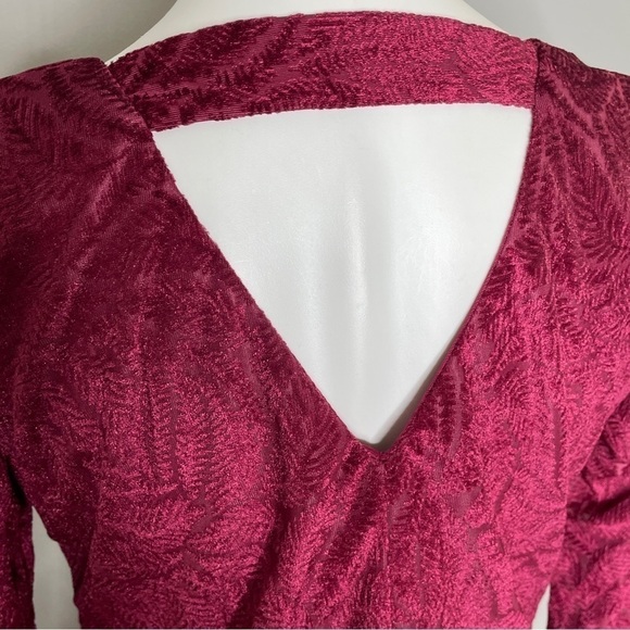 Francesca's Caydin velvet flounce shift dress NWT small - Picture 4 of 8